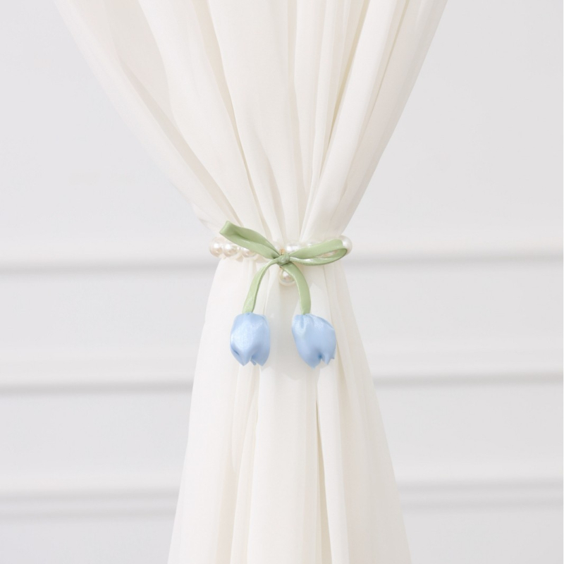 Držač zavjese Tulip Pearl Buckle, Materijal: Plast + Magnet + Tekstilna umjetnost, Stil: Svijetli luksuz, Izvoz preko granice ekskluzivan