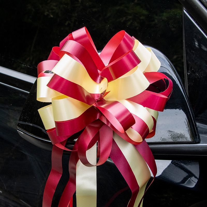 Dekor za svatbeni automobil s hortenzijama i mašnicama, uređenje prostora za vjenčanje