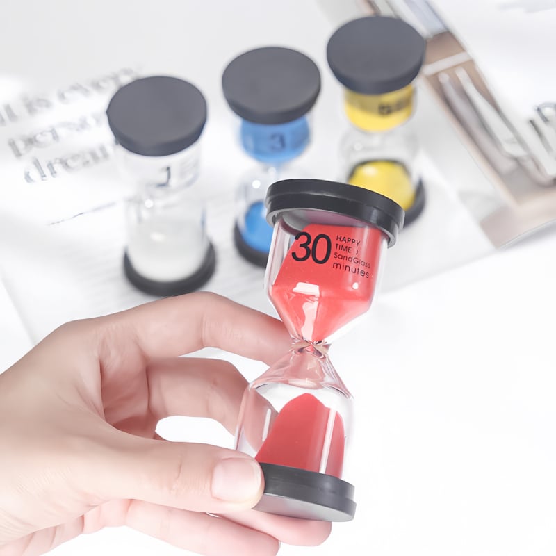 Dječji pješčani časovnik za pranje zuba, 3/5/10 minuta, ABS + staklo, ručno puhalo staklo, moderni minimalistički dizajn