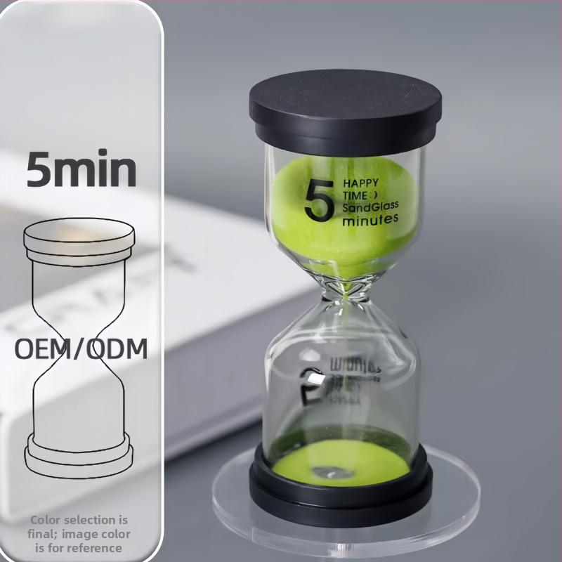 Detský pieskový časovač na čistenie zubov, 3/5/10 minút, ABS + sklo, fúkané sklo, moderný minimalistický dizajn