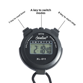 Elektronički štoperica s digitalnim zaslonom X011 – vodootporan, funkcija pauze, protuklizna PVC površina, 36 g