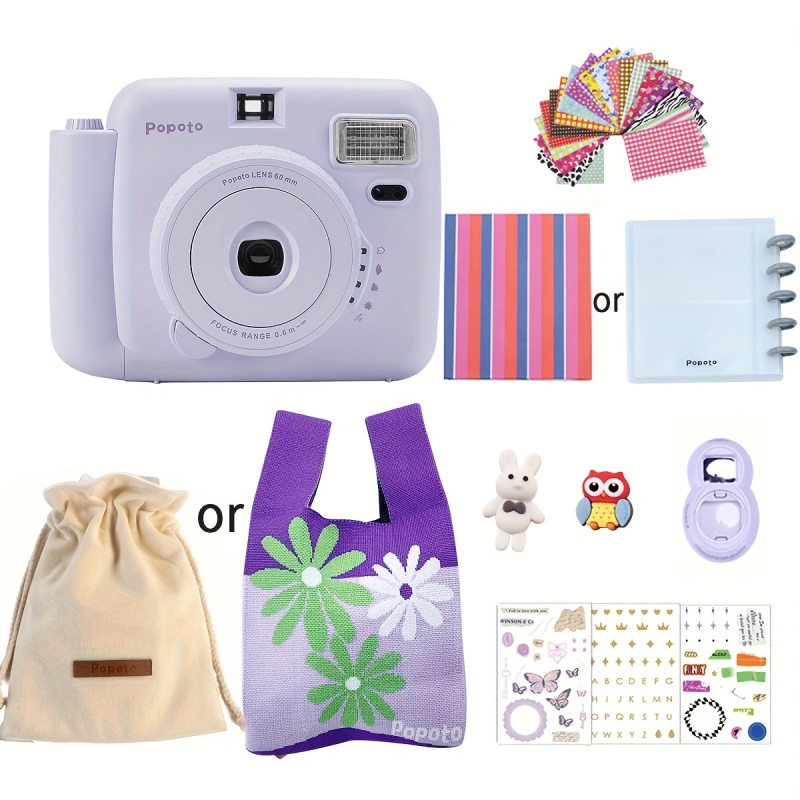 Popoto Mini azonnali kamera — kompakt utazási készlet fotópapírral, PC-test, 2024-es modell