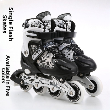 Kolečkové korčule s PU + sieťovým vrškom; jednoradé kolieska; PVC kolieska; gumová podrážka; Juemei značka