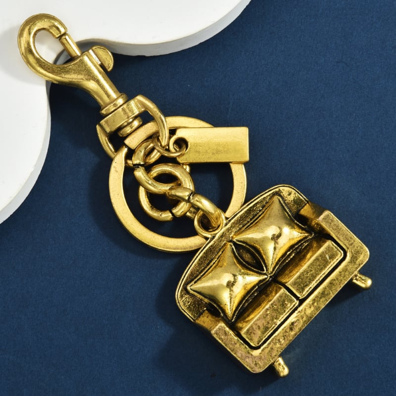 Pandantiv breloc metalic, placare electro, stil Ins, model ancoră/navy, pentru mașină și geantă