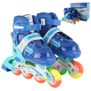 Rex inline korcsolyák kezdőknek, uniszex, teljes készlet, PU kerekek, egy sor, felső PU+háló, talp gumi