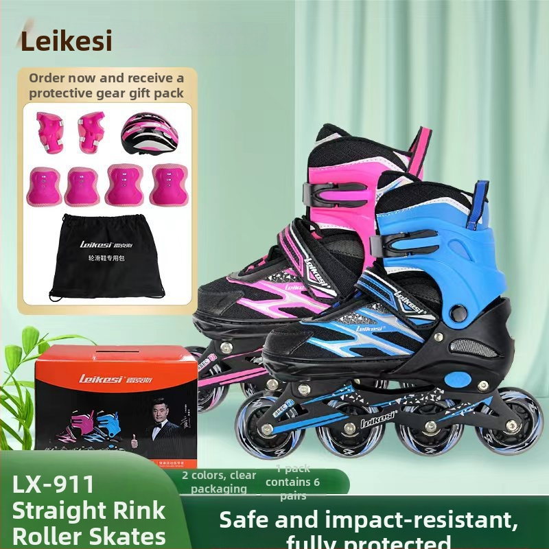 Rex inline korčule pre začínajúcich, unisex, kompletná sada, PU kolieska, jednoriadkové, horný materiál PU+ sieťka, podrážka z gumy