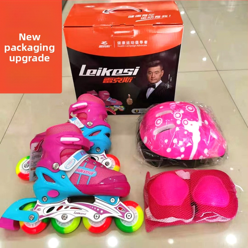 Rex inline korčule pre začínajúcich, unisex, kompletná sada, PU kolieska, jednoriadkové, horný materiál PU+ sieťka, podrážka z gumy