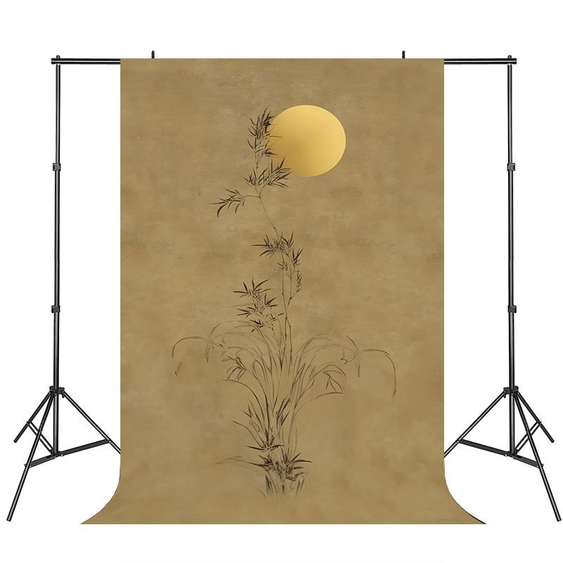 K1V Textilné pozadie pre fotografiu – interiérové štúdio, retro čínske Hanfu, rodinná fotografia