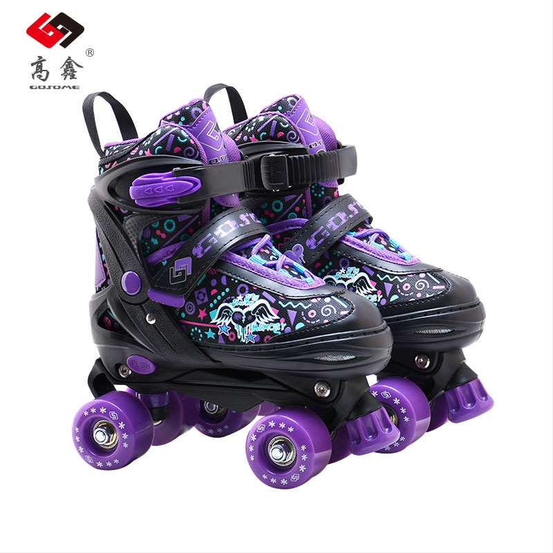 Gyerekeknek készült görkorcsolya kettős soros kerekekkel, PU + háló felsőrész, gumírozott talp, modell GX-1613A