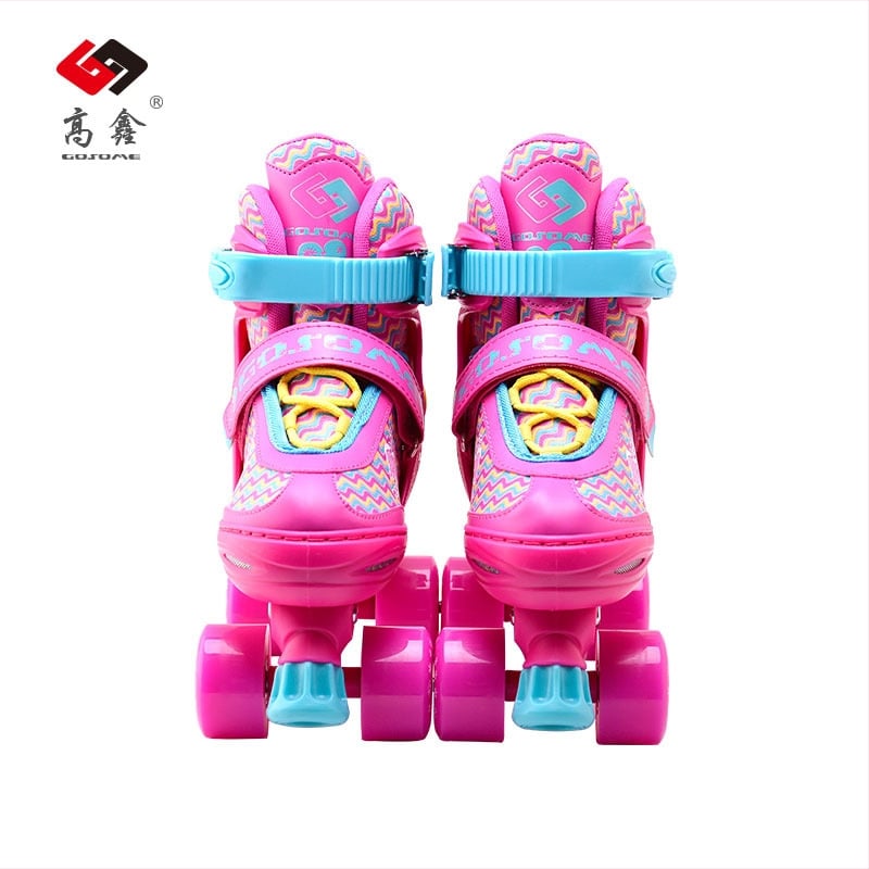 Gyerekeknek készült görkorcsolya kettős soros kerekekkel, PU + háló felsőrész, gumírozott talp, modell GX-1613A