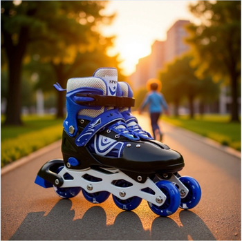 Kezdő rollerskates - Uniszex, inline korcsolyák a figure skatinghez, PU+háló felső, PVC kerekek, Lianzhi márka