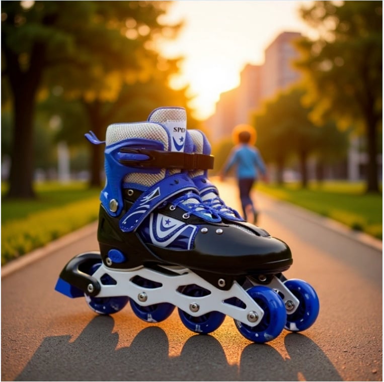 Kezdő rollerskates - Uniszex, inline korcsolyák a figure skatinghez, PU+háló felső, PVC kerekek, Lianzhi márka