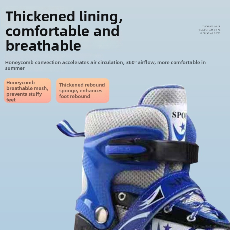 Kezdő rollerskates - Uniszex, inline korcsolyák a figure skatinghez, PU+háló felső, PVC kerekek, Lianzhi márka