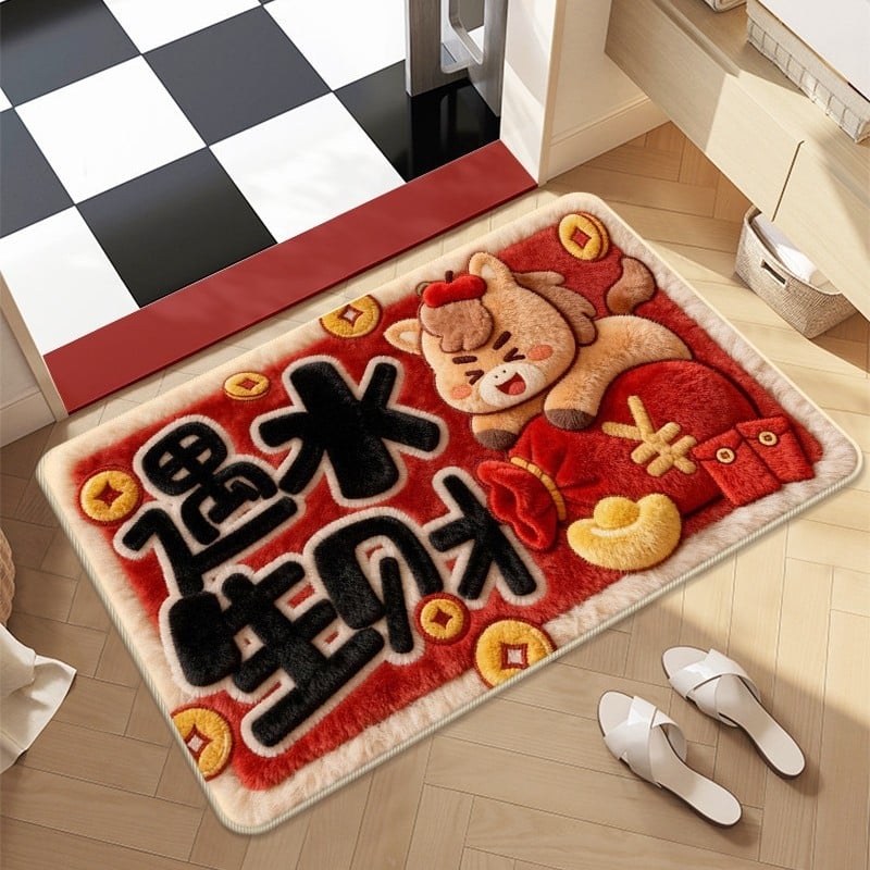 Килим за баня – диатомова глина, квадратен, карикатурен мотив, миещ се