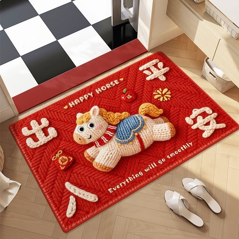 Килим за баня – диатомова глина, квадратен, карикатурен мотив, миещ се