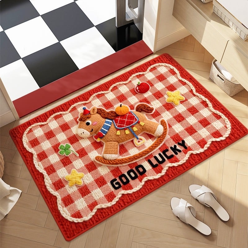 Килим за баня – диатомова глина, квадратен, карикатурен мотив, миещ се