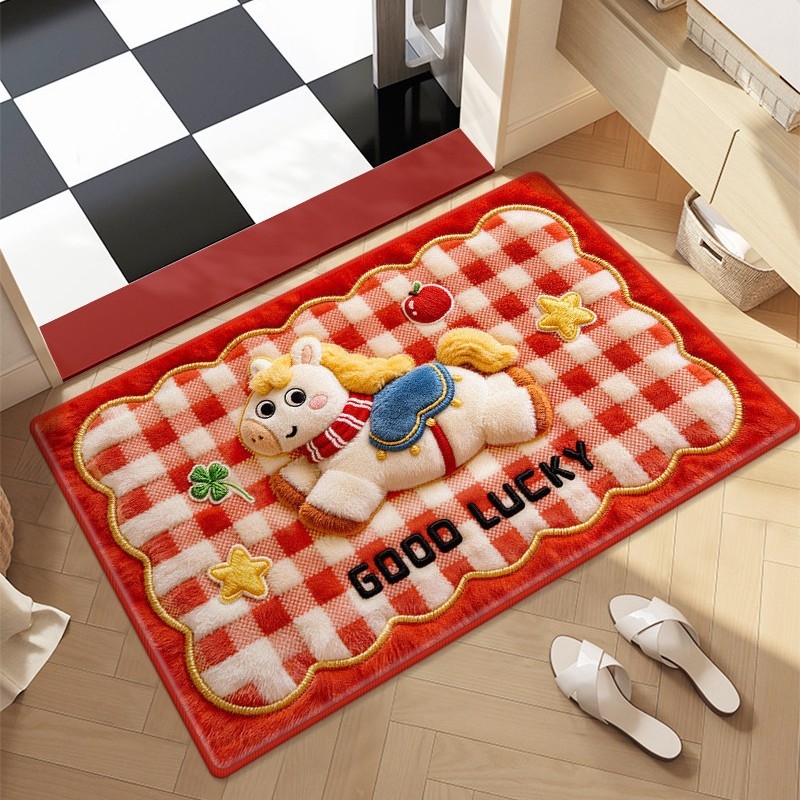 Килим за баня – диатомова глина, квадратен, карикатурен мотив, миещ се