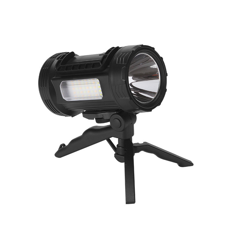 Fanar LED alimentat cu energie solară, cu suport, pentru exterior; 5W, 1500mAh, reîncărcabil, încărcător inclus