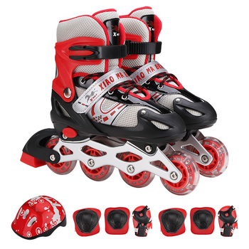 Dječji inline set s zaštitnom opremom, gornji PU+mesh, potplat PP, kotači PVC, jednoslojna šasija, unisex