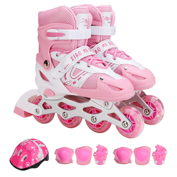 Dječji inline set s zaštitnom opremom, gornji PU+mesh, potplat PP, kotači PVC, jednoslojna šasija, unisex