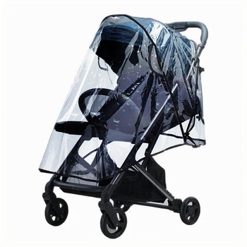 Дъждобран за детска количка – универсален, ветроустойчив и защита срещу капки, прозрачен, екологичен PVEA материал.