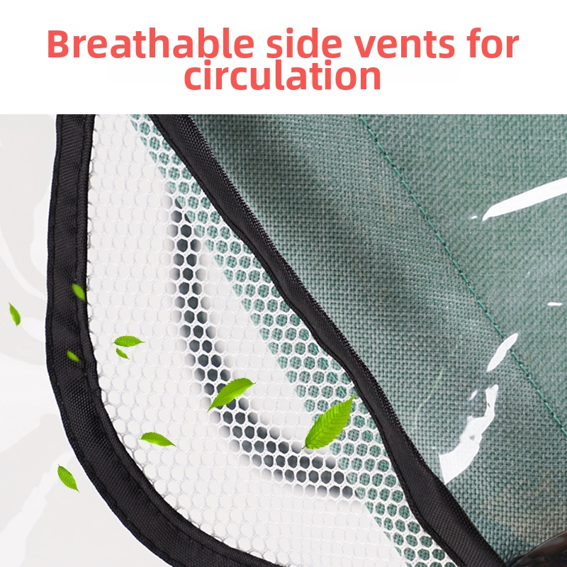 Kryt na kočík proti dažďu – univerzálny, vetruodolný a proti kvapkám, priehľadný, ekologický PVEA materiál.