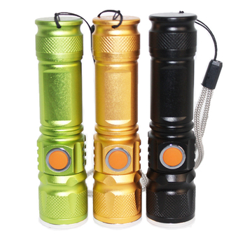 LED baterijska svjetiljka (10W, punjiva, kućište od aluminijske legure, 18650 litij baterija, domet snopa 100–200 m)