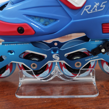 Raft de afișaj pentru role, cu design cu un singur rând de roți și tavă pentru pantofi, pentru adulți