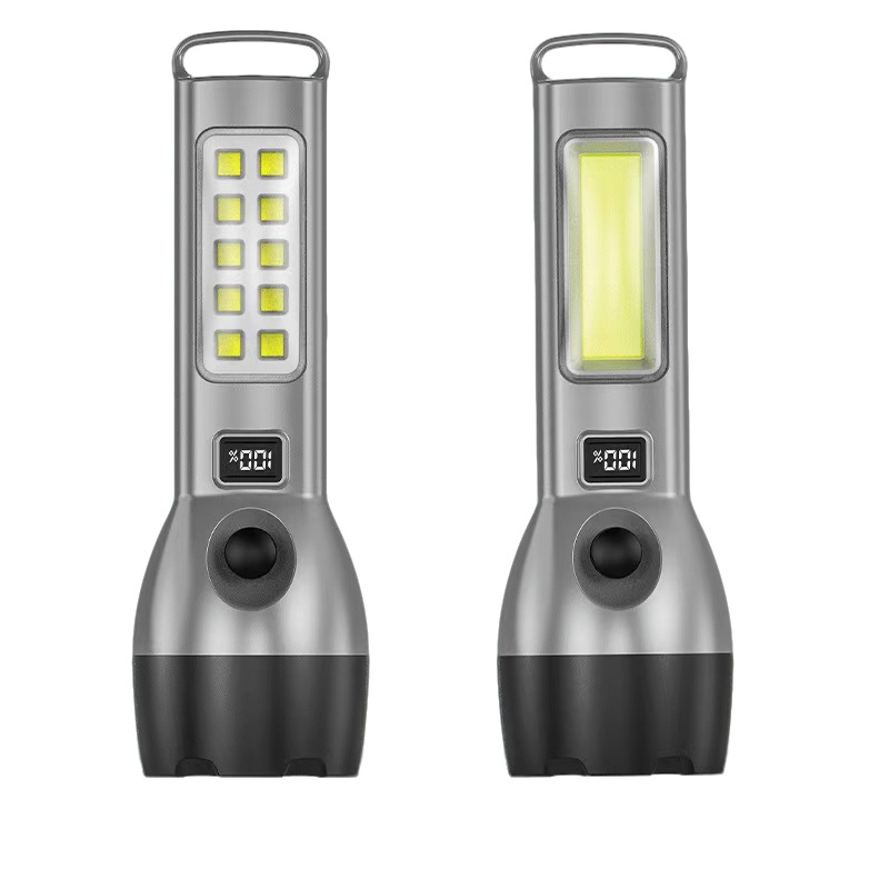 Fenar LED portabil pentru exterior — rază lungă, reîncărcabil, iluminare de urgență pentru autoprotecție, acționare manuală, 30W, 1200 mAh