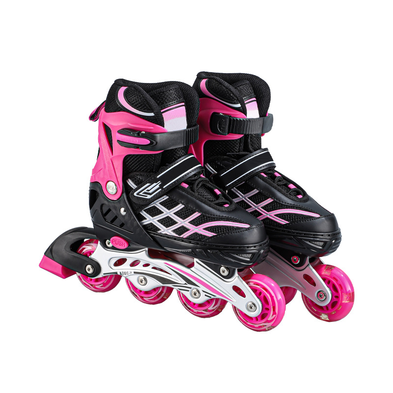 Inline klizaljke za opću uporabu, gornji PU+ mreža, PU gumeni kotači, jednoredni kotači