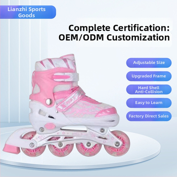 Gyerek görkorcsolya – PU+hálós felsőrész, egy sor kerék, PVC kerék, uniszex, állítható