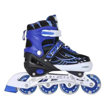 Gyerek görkorcsolya – PU+hálós felsőrész, egy sor kerék, PVC kerék, uniszex, állítható