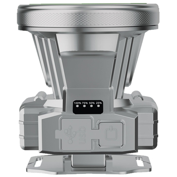 LED čelna lampa od aluminijske legure, 3600 mAh baterija, punjiva, uključen punjač, domet 200–500 m