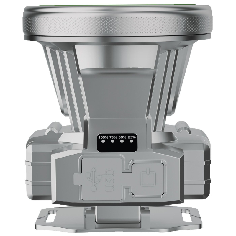 LED čelna lampa od aluminijske legure, 3600 mAh baterija, punjiva, uključen punjač, domet 200–500 m