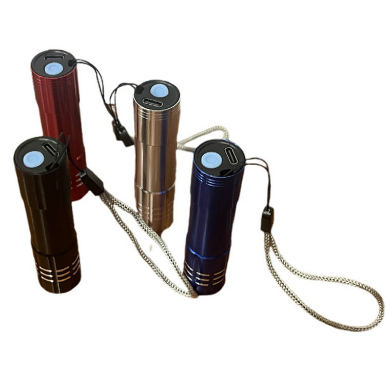 LED svjetiljka USB punjenje, aluminijska legura, ugrađena baterija, domet 100–200 m