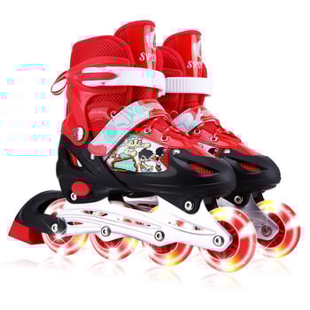 Görkorcsolya gyerekeknek — uniszex, PU + háló felsőrész, PVC kerekek, egyrudas kivitel