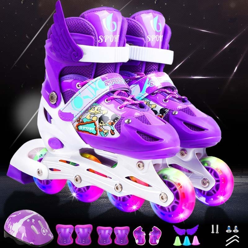 Görkorcsolya gyerekeknek — uniszex, PU + háló felsőrész, PVC kerekek, egyrudas kivitel