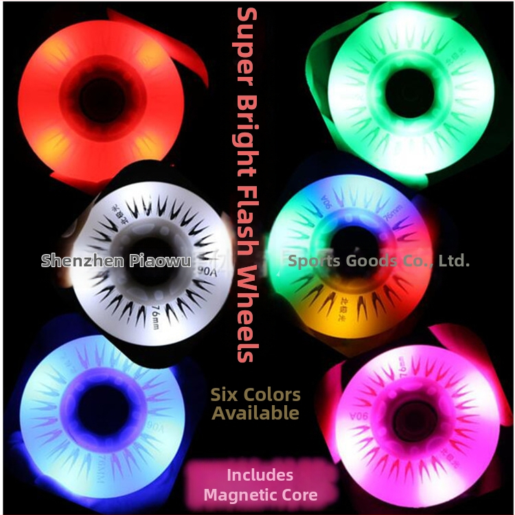 Detské korčule s žiariacimi PU kolieskami, PU horná časť, jednotný rad