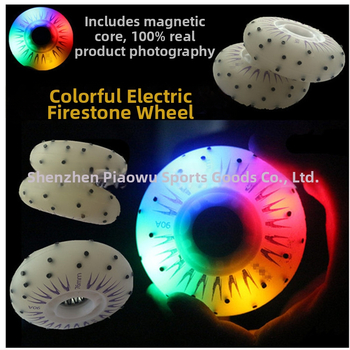 White Aurora višebojne LED rolke za rolanje s 52 Firestones