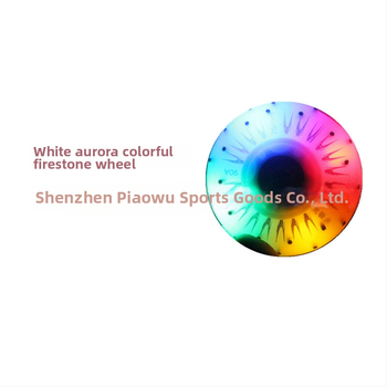 White Aurora višebojne LED rolke za rolanje s 52 Firestones