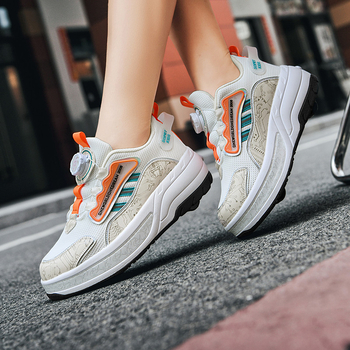 Guipai Shi Četverokota Rolne Tenice s PU Kotačićima, Dvostruke Serije Kotača, Univerzalno za Muškarce, Žene i Djecu, Cipele za Hodanje