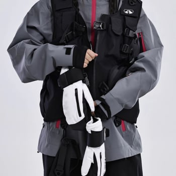 Uniszex szélálló síruha – kültéri használathoz; anyag: 80% poliészter, 14% spandex, 6% viszkóz