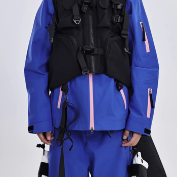 Uniszex szélálló síruha – kültéri használathoz; anyag: 80% poliészter, 14% spandex, 6% viszkóz