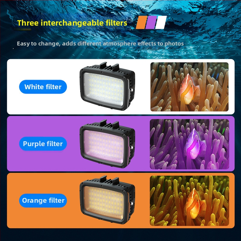 Búvár világítás fotózáshoz – Giant, ABS anyag, érintéses kapcsoló, méretek 75.5×41×61.5 mm