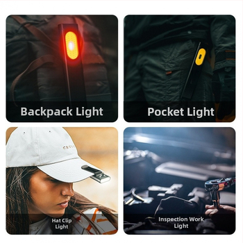 Magnetska COB radna svjetiljka, ultratanka prijenosna LED svjetiljka za vanjske uvjete, punjiva 3W, 450 mAh, trajanje baterije 6–12 h, uključeno punjač