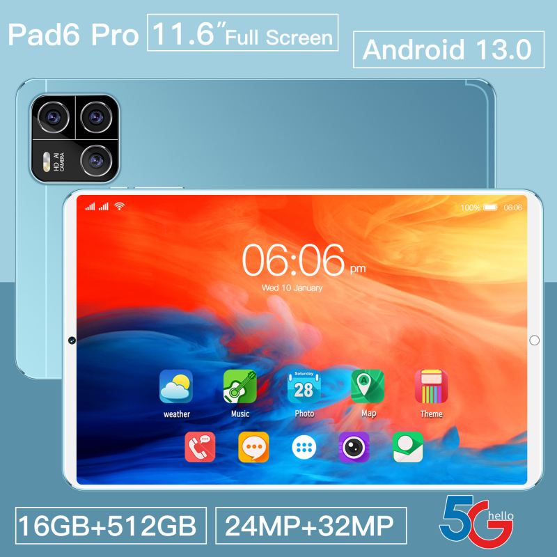 Pad6 Pro tablet, Globális verzió, Windows 7, 11,6 hüvelykes kijelző, Quad-core processzor, 13 MP kamera