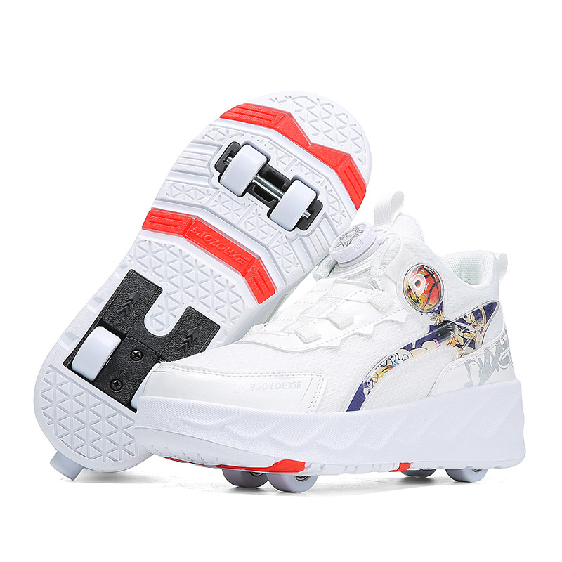Amog Heelys patike za djecu, unisex, četverokotače s izvlačnim kotačićima, PU kotači