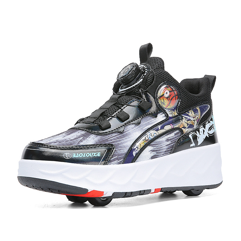 Amog Heelys patike za djecu, unisex, četverokotače s izvlačnim kotačićima, PU kotači
