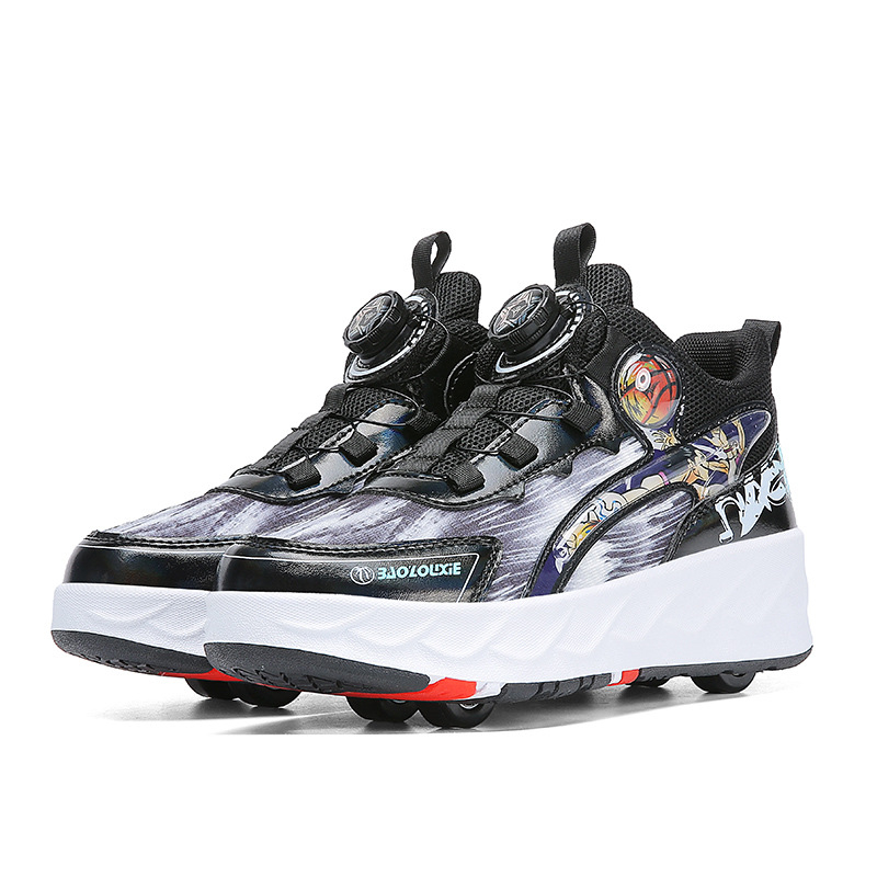 Amog Heelys patike za djecu, unisex, četverokotače s izvlačnim kotačićima, PU kotači
