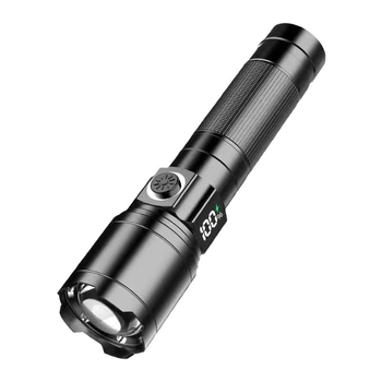 Punjiva LED baterijska svjetiljka s 360° rotacijom glave, 1800 mAh, domet do 500 m, višefunkcionalna za vanjsku upotrebu